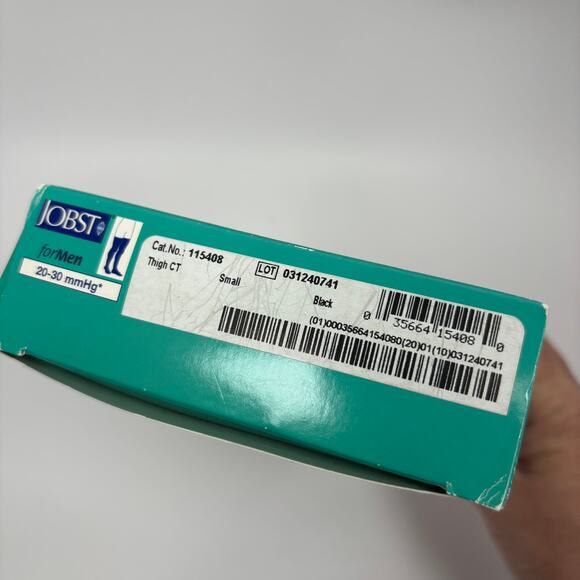 Jobst Compression Socks 20-30 mmHg Mens Small Thigh High Black Medical Legwear - Picture 5 of 9